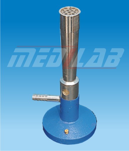 MEKER BURNER - Metal, Model 19029/2, With Stopcock | Stable Base, High Efficiency, Precise Control, Stable Flame