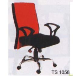 Office Chair - Fabric Metal, 700x600x500 mm, Red | Adjustable Height, Swivel Base, Armrests, Back Support