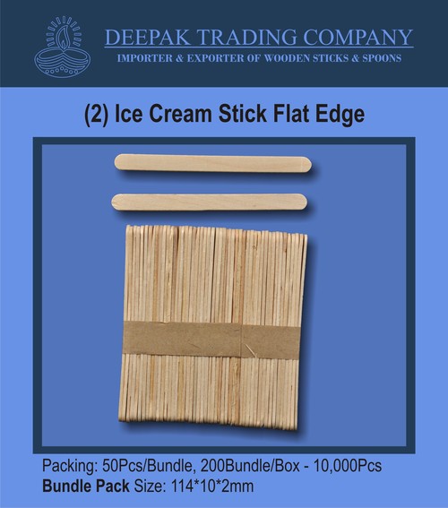 Flat Edge Ice Cream Sticks