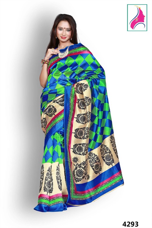 Ethereal Green Designer Printed Special Daya s Saree