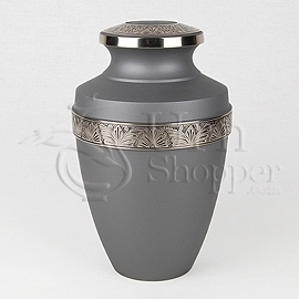 Grecian Rustic Pewter Brass Metal Cremation Urn