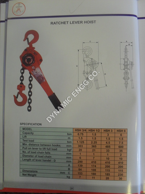 Ratchet Lever Hoist