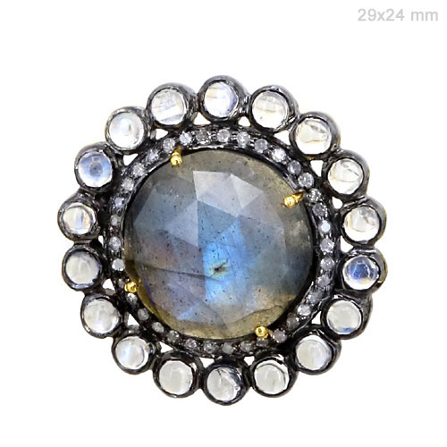 Gemstone Diamond Gold Ring