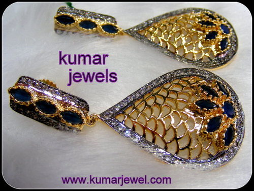 Royal sapphire earrings