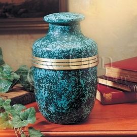 Homage Verdi Green Brass Metal Cremation Urn