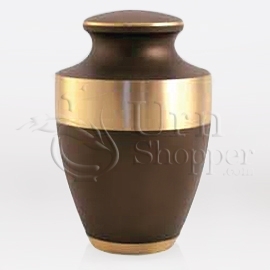 Lineas Rustic Bronze Brass Metal Cremation Urn