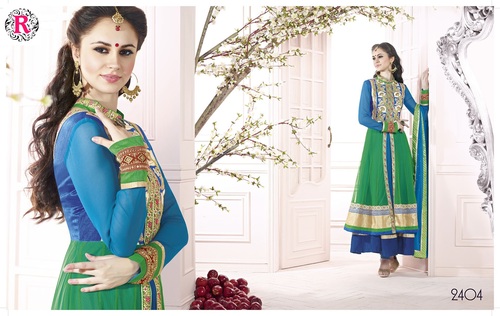 Blue And Green Salwar suit