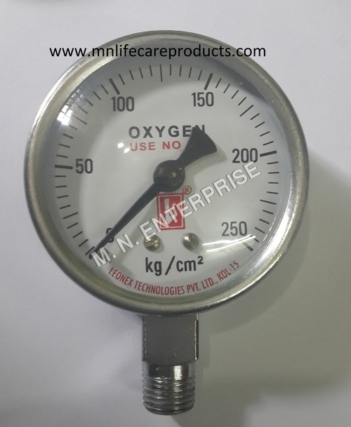 Pressure gauges 0-250 Oxygen