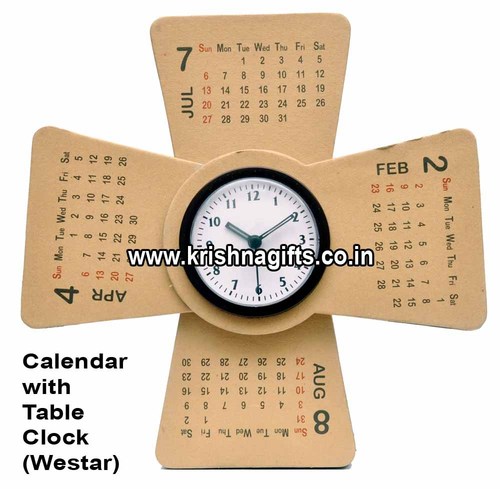 Calendar with Table Clock We star