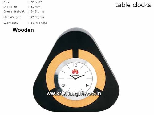 Clock Table Wooden