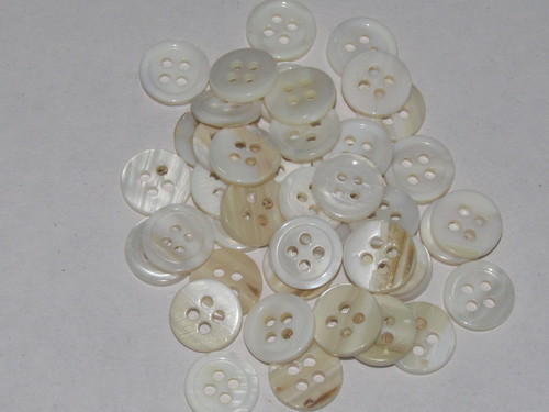 white Shell Buttons