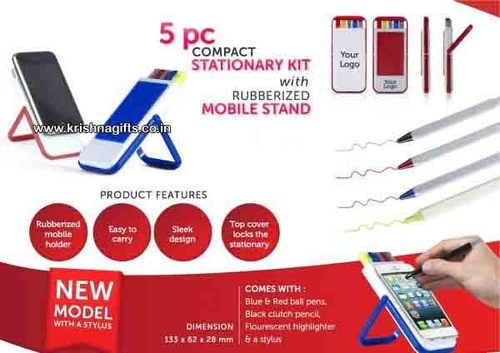 Stationery Kit 5pc with Mobile Holder n Stylus