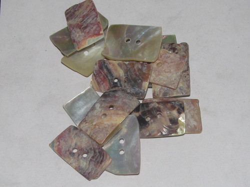 Agoya rectangle Shell Buttons