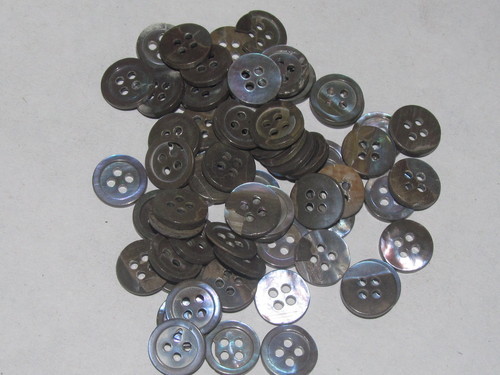 Blue rainbow Shell Buttons