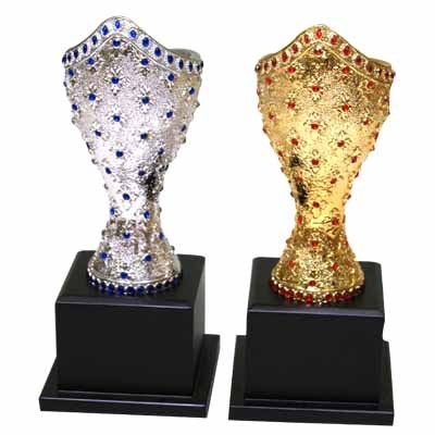 I-Series - Metal & Plastic, 12 Inch, Golden/Silver | Stylish Design, Award Trophy, Two Colors