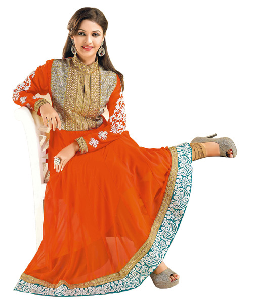 Designer Bollywood Long Anarkali Georgette Kurti
