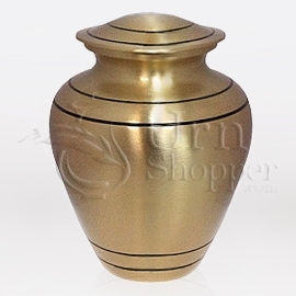 Provincial Bronze Brass Metal Cremation Urn