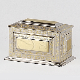 Renaissance Brass Metal Cremation Urn
