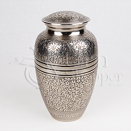 Silver Oak Brass Metal Cremation Urn
