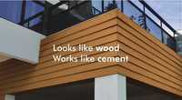 Everest Cement Planks - Cement Composite, Variable Dimensions, Brown | Eco-friendly, Durable, Moisture Resistant, Wood-like Finish, Low Maintenance, Fire Resistant