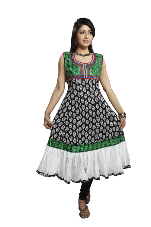 long cotton anarkali kurti