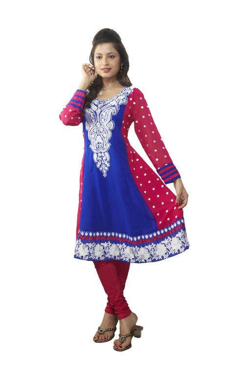 Designer Bollywood Long Anarkali Georgette Kurti