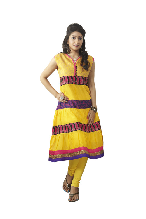 long cotton anarkali kurti