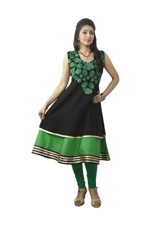 long cotton anarkali kurti