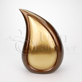 Teardrop Bronze-Tone Brass Metal Cremation Urn