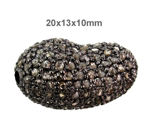 Pave Diamond Silver Finding