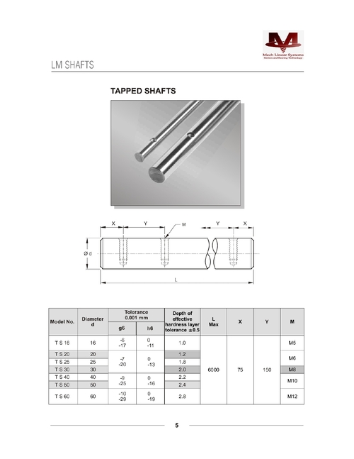 Tapped Shaft