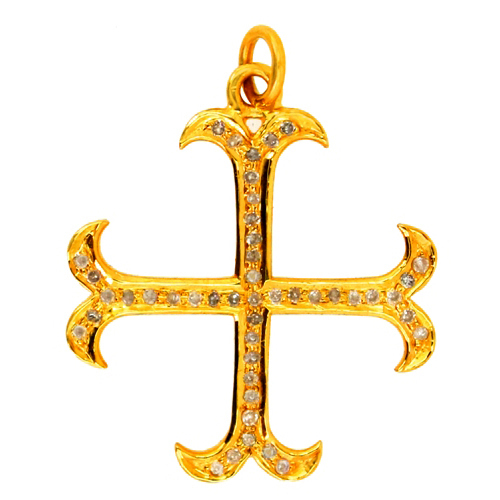 Diamond Gold Cross Pendant