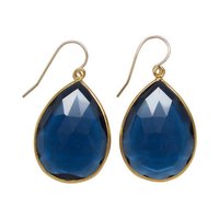 Pear Blue Quartz Gemstone Drop Earring
