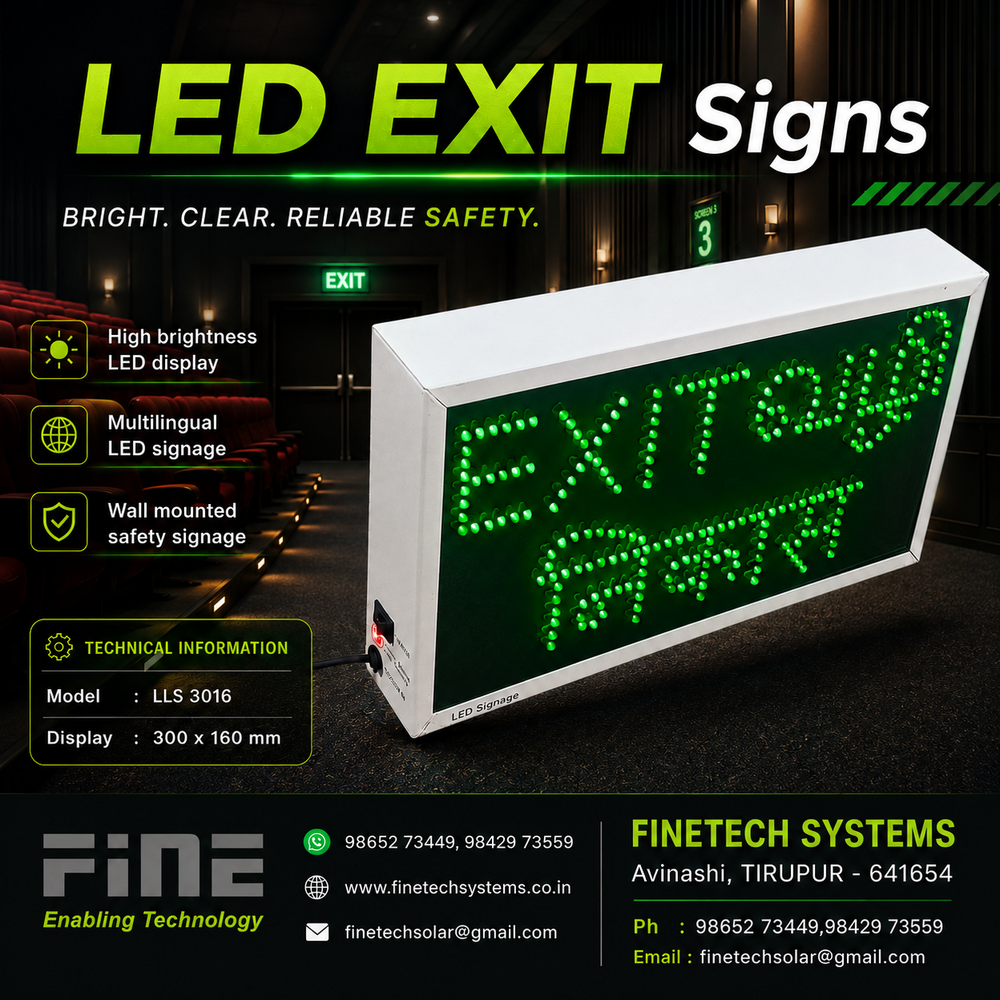 LED SIGNAGE LIGHT - Fabricated Sheet Metal, 40 x 50 cm, White/Red/Black Color | 6V Battery, IP65 Rated, 1 Meter Mains Cord, Overcharge Protection, 6 Month Warranty