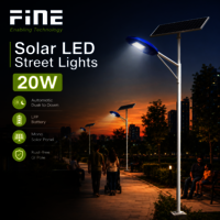 Solar Street Light - Finetech Material, Black Color | Energy-efficient Design, Enhanced Illumination