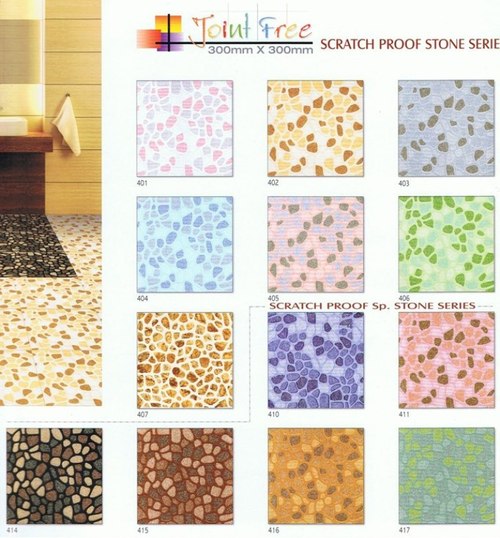 Scratch Proof Stone Series - Ceramic, Variable Size, Multicolor | Crack Resistant, Matte Finish, Easy To Fit