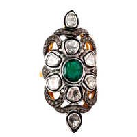 Gold Diamond Emerald Ring