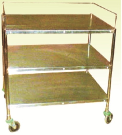 स्टेनलेस स्टील इंस्ट्रूमेंट ट्रॉली