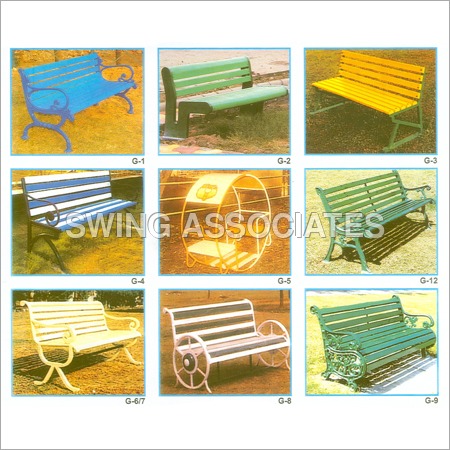 Green Garden Benches