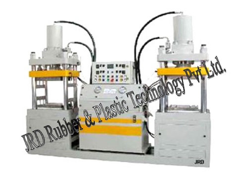 Stainless Steel Alloy Rubber Twin Station Down Stroke Compression Moulding Machine