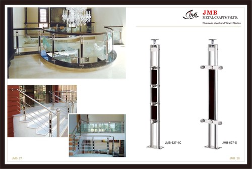 Stainless Steel With Wood Ballusters