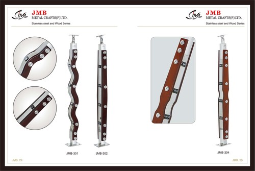 Stainless Steel With Wood Ballusters