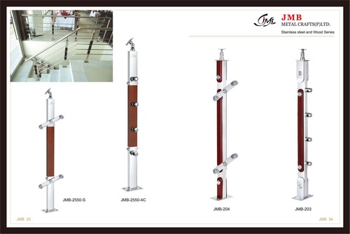 Stainless Steel With Wood Ballusters