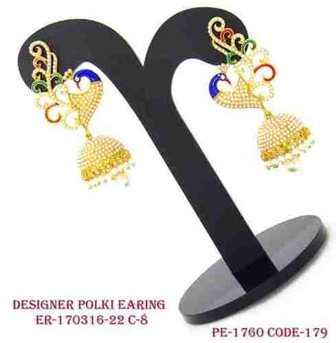 Polki Peacock Earrings