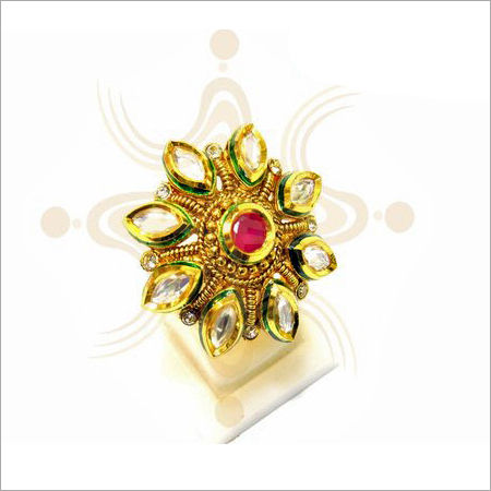 Kundan Vilandi Finger Ring