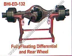 Fullyfloating Differential and Rear Wheel - Steel 1500mm Grey, Tapered Roller Bearing, Gear Ratio 4:1, Precise Movement, Smooth Rotation
