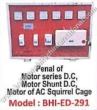 Panel of Motor series D.C, Motor Shunt D.C