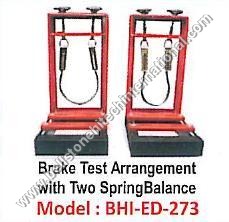 Brake Test Arrangement With Two Spring Blance - Steel, 500x300x200mm, Red | Dual Analog Spring Balances, Accurate ±1%, Reliable Brake Testing