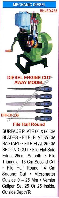 Mechanic Diesal - Metal and Plastic, Variable Dimensions, Green | Engine Model, Cut Away, Educational Tool, Detailed Parts, Hands-On Learning