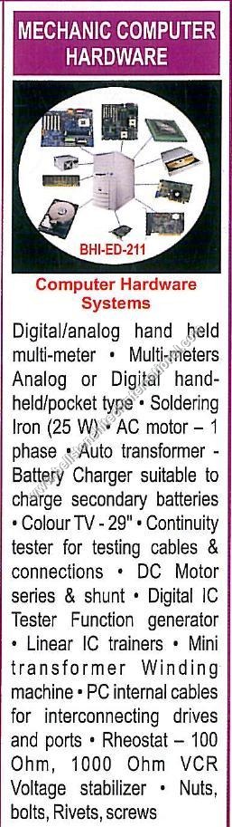 Mechanic Computer Hardware - Grey Color, 25W Power Supply | Digital/Analog Testing, Repair, Training Kit